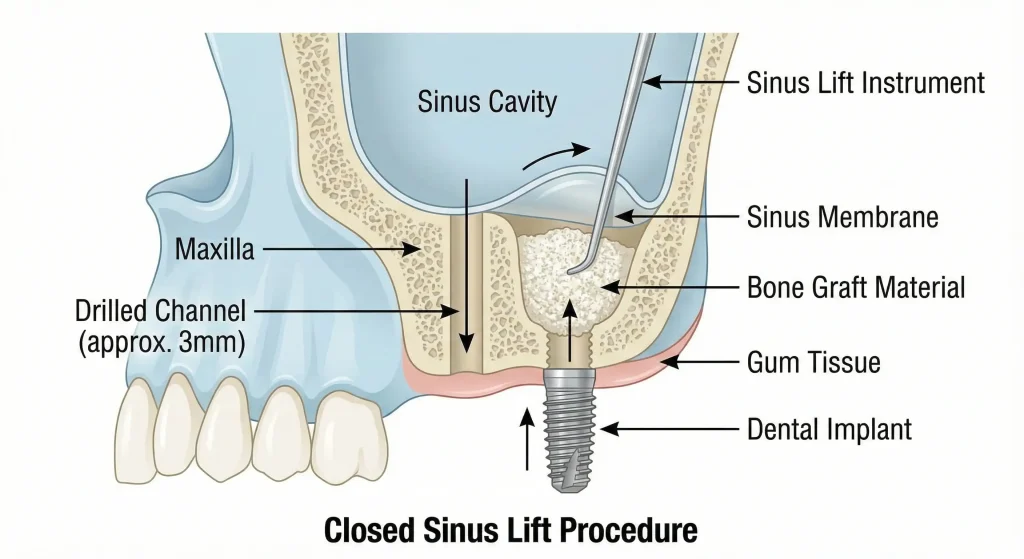 תהליך הרמת סינוס סגורה במרפאת One Dental