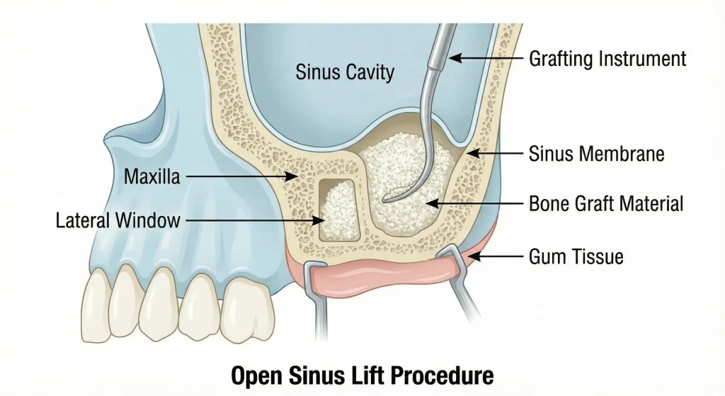 תהליך הרמת סינוס פתוחה במרפאת One Dental