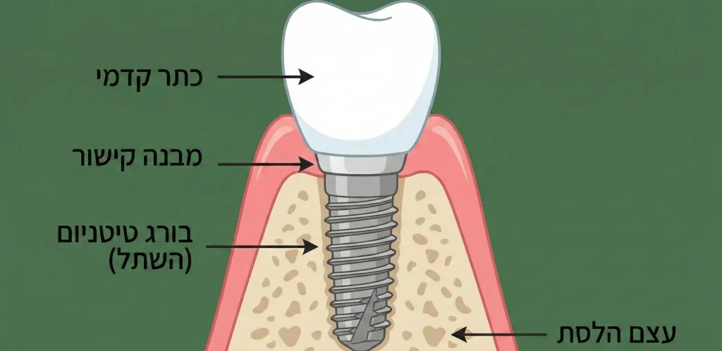 מבנה שתלים דנטליים על פי מרפאת שיניים One Dental